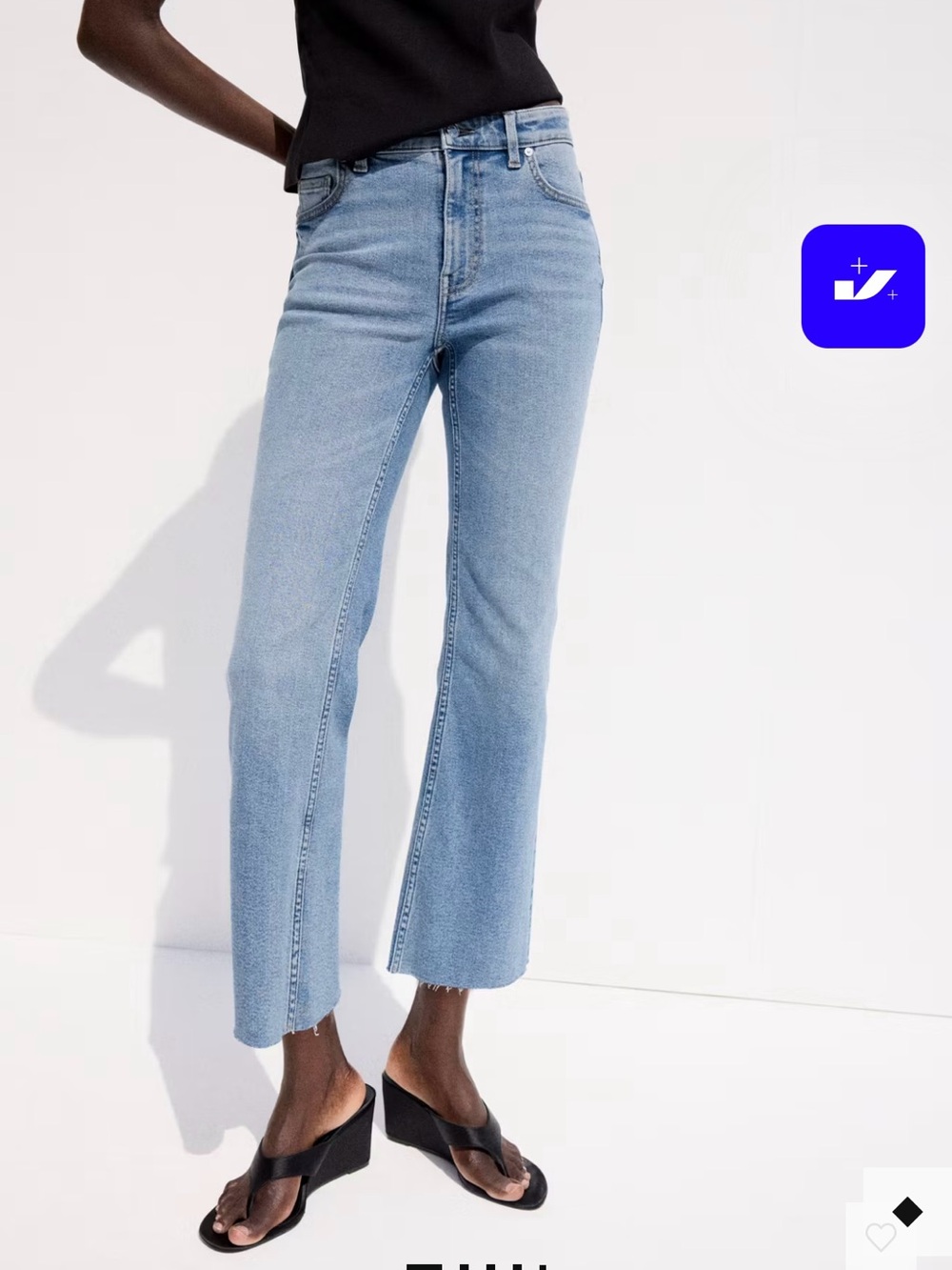 Mango Sienna Flare Cropped Jeans